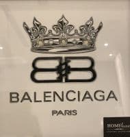 Crown Balenciaga Black Crystal Wall Art Mirror Frame