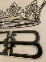 Crown Balenciaga Black Crystal Wall Art Mirror Frame
