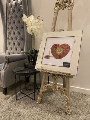 D&G Red Heart Fashion Handbag Wall Art Mirror Frame