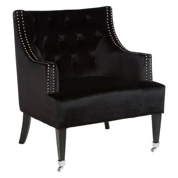 Darlington Black Velvet Chair - Home Luxe Interior