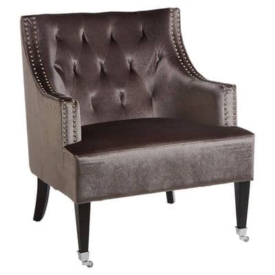 Darlington Grey Velvet Chair- Home Luxe Interior