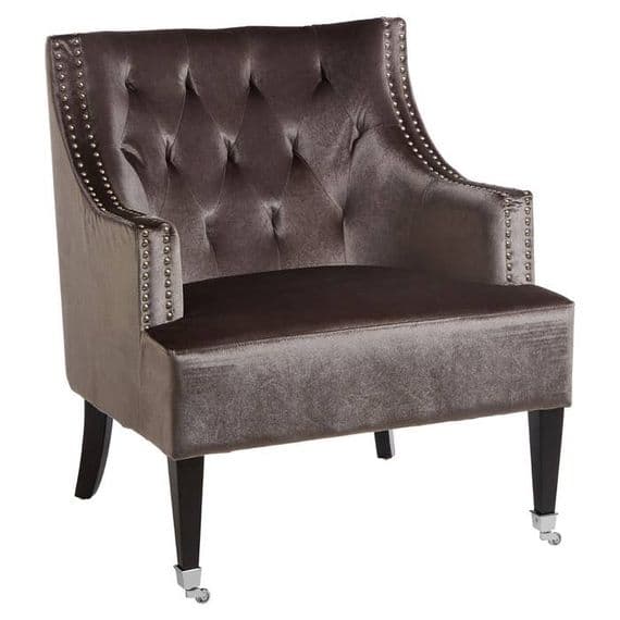 Darlington Grey Velvet Chair- Home Luxe Interior