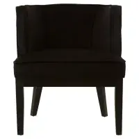 Daxton Black Velvet Rounded Chair
