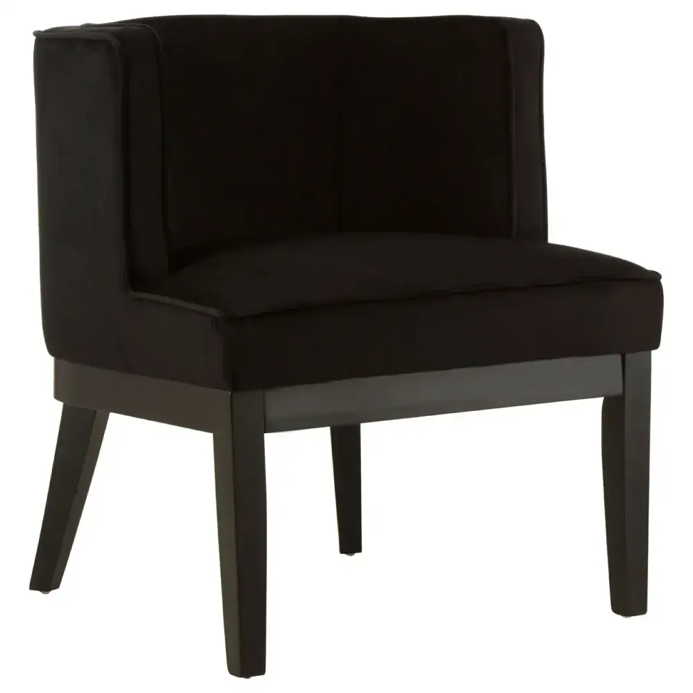 Daxton Black Velvet Rounded Chair