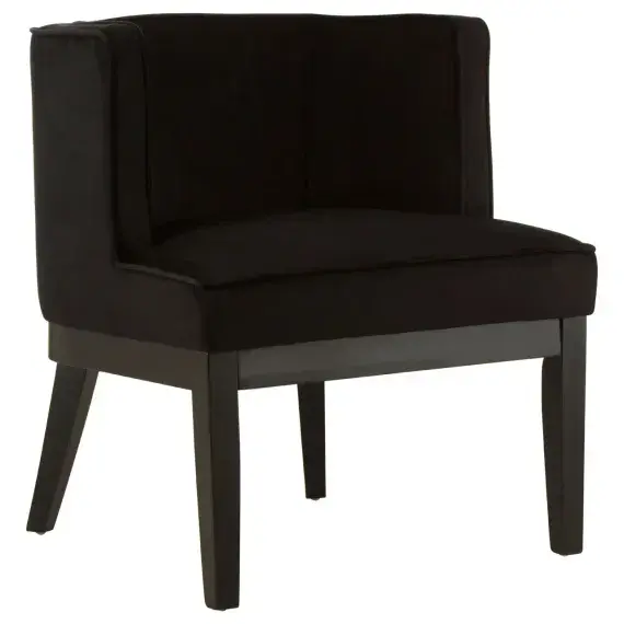Daxton Black Velvet Rounded Chair