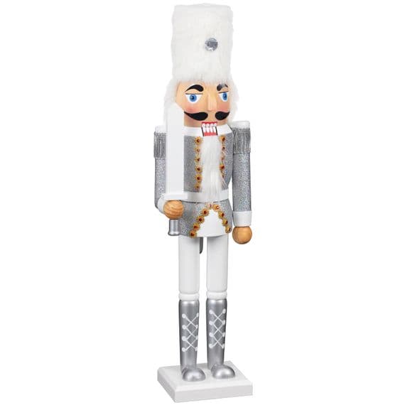 Deluxe Christmas Nutcracker 46Cm - Silver