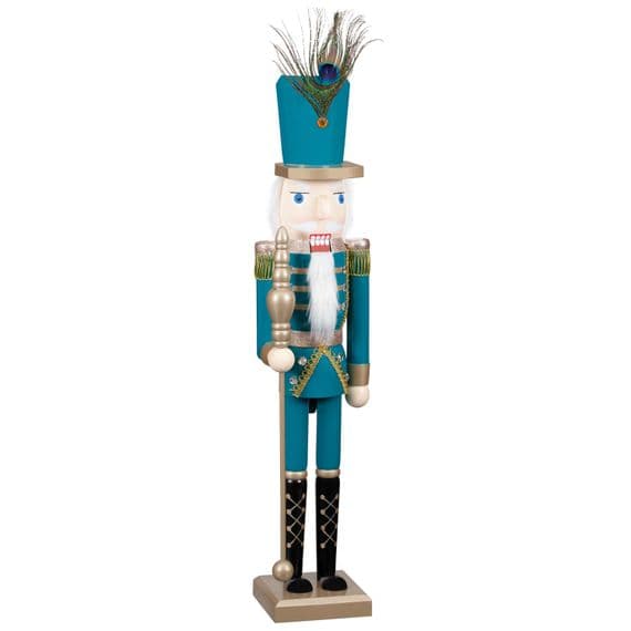 Deluxe Christmas Nutcracker 61Cm - Teal
