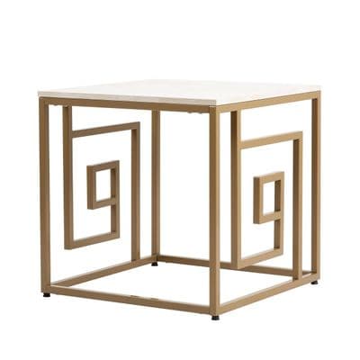 Devon Cream and Gold End Table