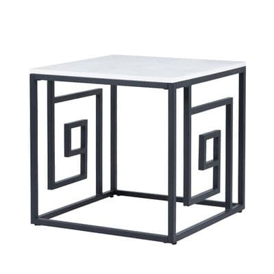 Devon Grecian Design Black and Grey End Table