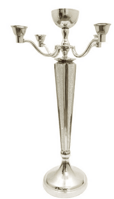 Diamante Silver 4 Arm Candelabra With Centre Vase 90Cm