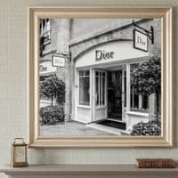 Dior Fashion Champagne Step Frame 70x70cm Luxury Wall Art Home Decor