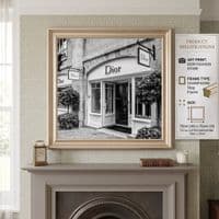 Dior Fashion Champagne Step Frame 70x70cm Luxury Wall Art Home Decor