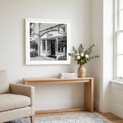 Dior Fashion White Step Frame 70x70cm Luxury Wall Art Home Decor Style