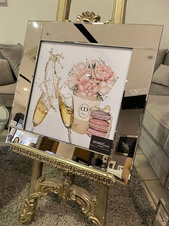 Dior Flower Celebrate Wall Art Mirror Frame