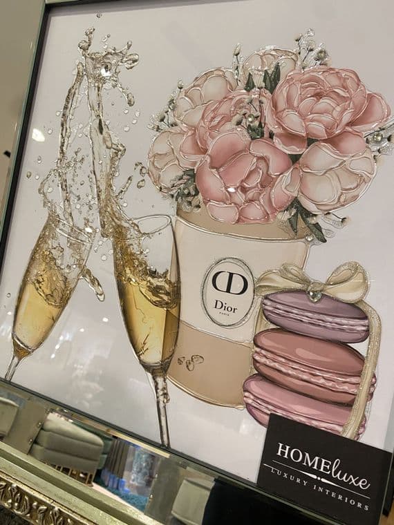 Dior Flower Celebrate Wall Art Mirror Frame