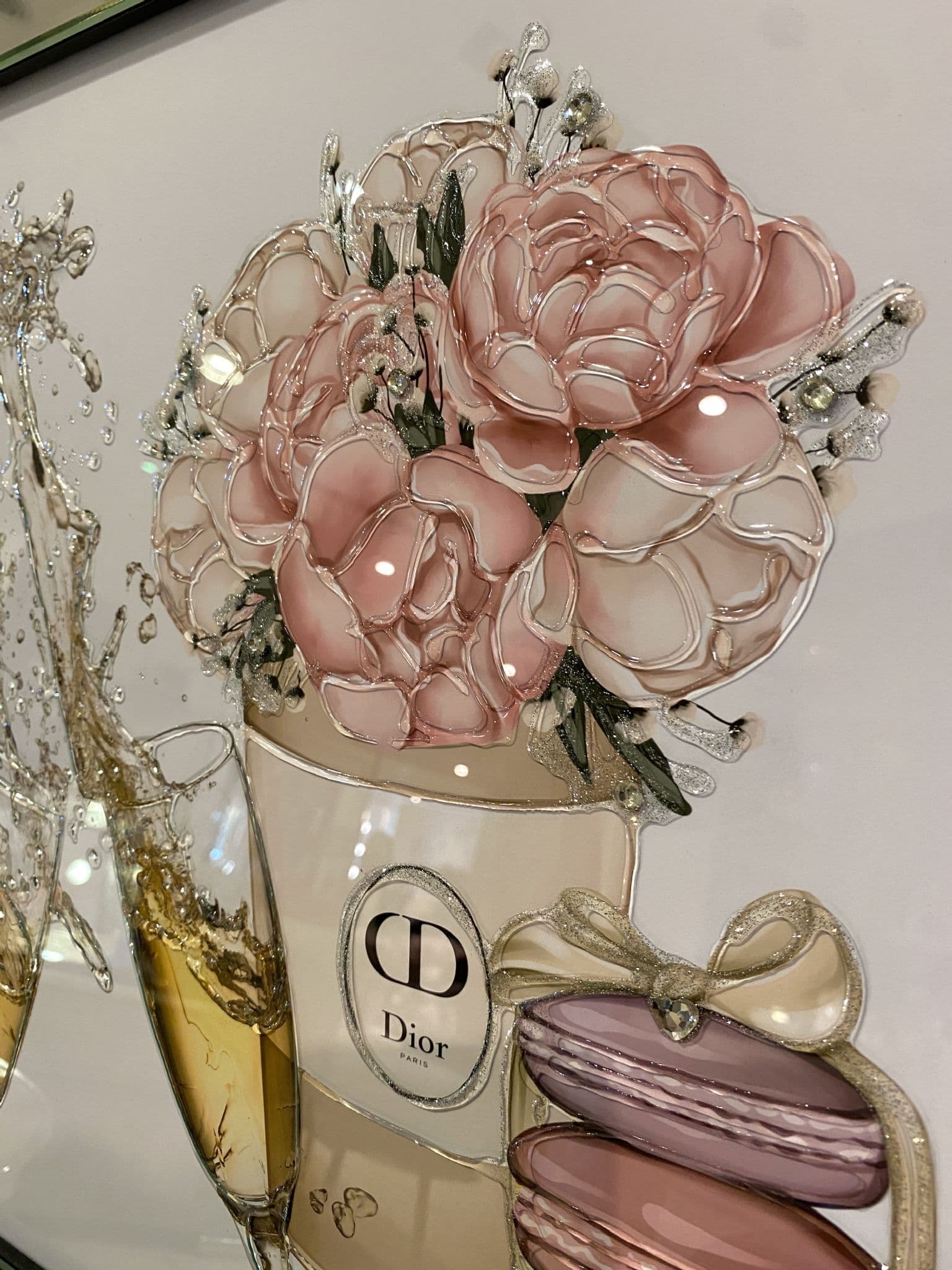 Dior Flower Celebrate Wall Art Mirror Frame