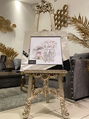 Dior Globe With Shoes Wall Art Mirror Frame 55X55Cm