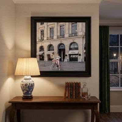 Dior Joaillerie Black Step Frame Luxury Wall Art 40x40cm Home Decor