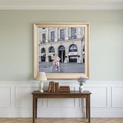 Dior Joaillerie Champagne Step Frame Wall Art 70x70cm Luxury Decor