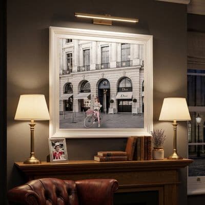 Dior Joaillerie White Step Frame Luxury Wall Art 40x40cm Home Decor
