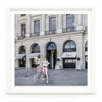 Dior Joaillerie White Step Frame Luxury Wall Art 70x70cm Home Decor