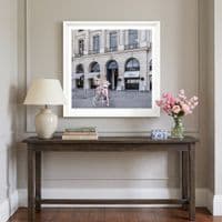 Dior Joaillerie White Step Frame Luxury Wall Art 70x70cm Home Decor