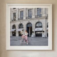 Dior Joaillerie White Step Frame Luxury Wall Art 70x70cm Home Decor