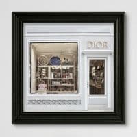 Dior Maison Boutique Black Step Frame 70x70cm Luxury Wall Art Decor