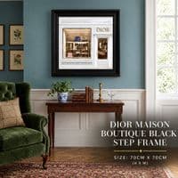 Dior Maison Boutique Black Step Frame 70x70cm Luxury Wall Art Decor