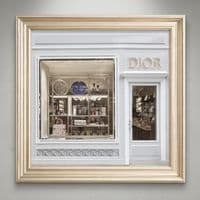 Dior Maison Boutique Champagne Step Frame 70x70cm Luxury Wall Art