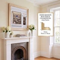 Dior Maison Boutique Champagne Step Frame 70x70cm Luxury Wall Art