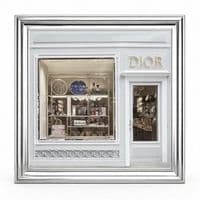 Dior Maison Boutique Silver Step Frame 70x70cm Luxury Wall Art Decor