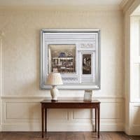 Dior Maison Boutique Silver Step Frame 70x70cm Luxury Wall Art Decor