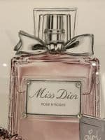 Dior Pink Perfume Bottle Wall Art Mirror Frame