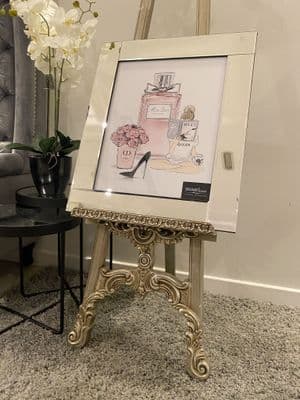 Dior Pink Perfume Bottle Wall Art Mirror Frame