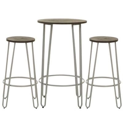 District 3Pc Elm Wood Bar Table and Stool Set – Home Luxe Interior
