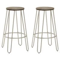 District 3Pc Silver Frame Bar Table Stool Set – Home Luxe Interior