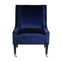Downton Blue Velvet Chair - Home Luxe Interior