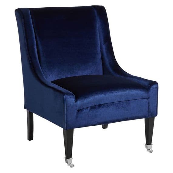 Downton Blue Velvet Chair - Home Luxe Interior