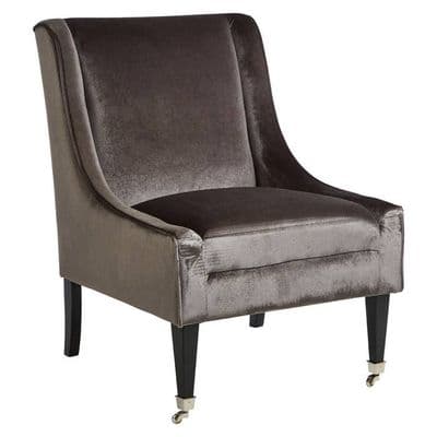 Downton Grey Velvet Chair - Home Luxe Interior