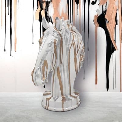 DRIP ART HORSE BUST STATUE