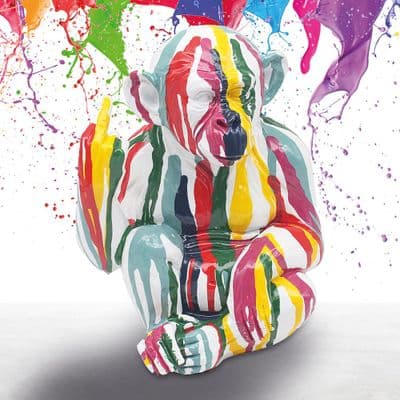 DRIP ART MONKEY 22CM STATUE