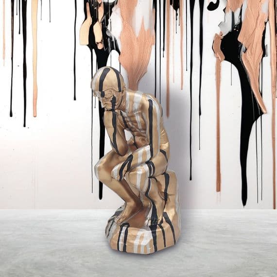 DRIP ART THINKER GOLD STATUE