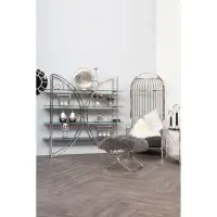 Eliza Silver Finish Dome Cage Chair