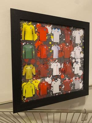 England Football Strip Collection 47Cm X 47Cm