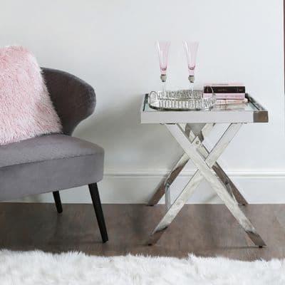 Evan Stainless Steel End Table