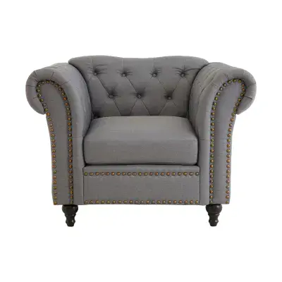 Fable Grey Chesterfield Chair