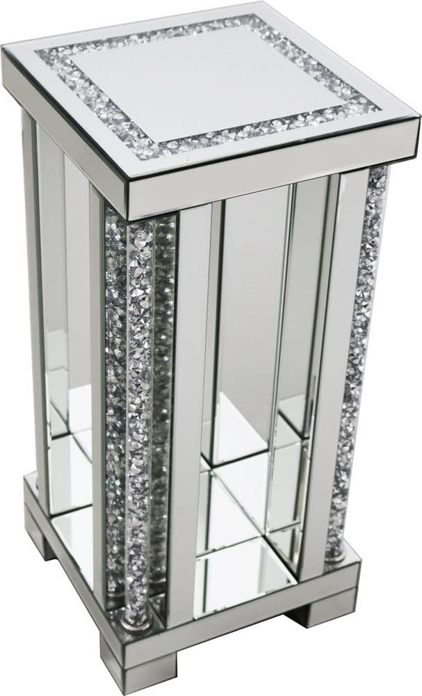 Falcon Crushed Stone Mirrored Lamp Stand Large