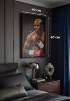 Floyd Mayweather Neon LED Wall Art Canvas with Red Neon Glow - Home Gym Decor