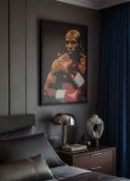 Floyd Mayweather Neon LED Wall Art Canvas with Red Neon Glow - Home Gym Decor